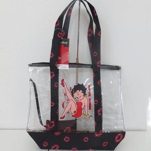 Betty Boop Clear Tote Bag with Black and Red Accents